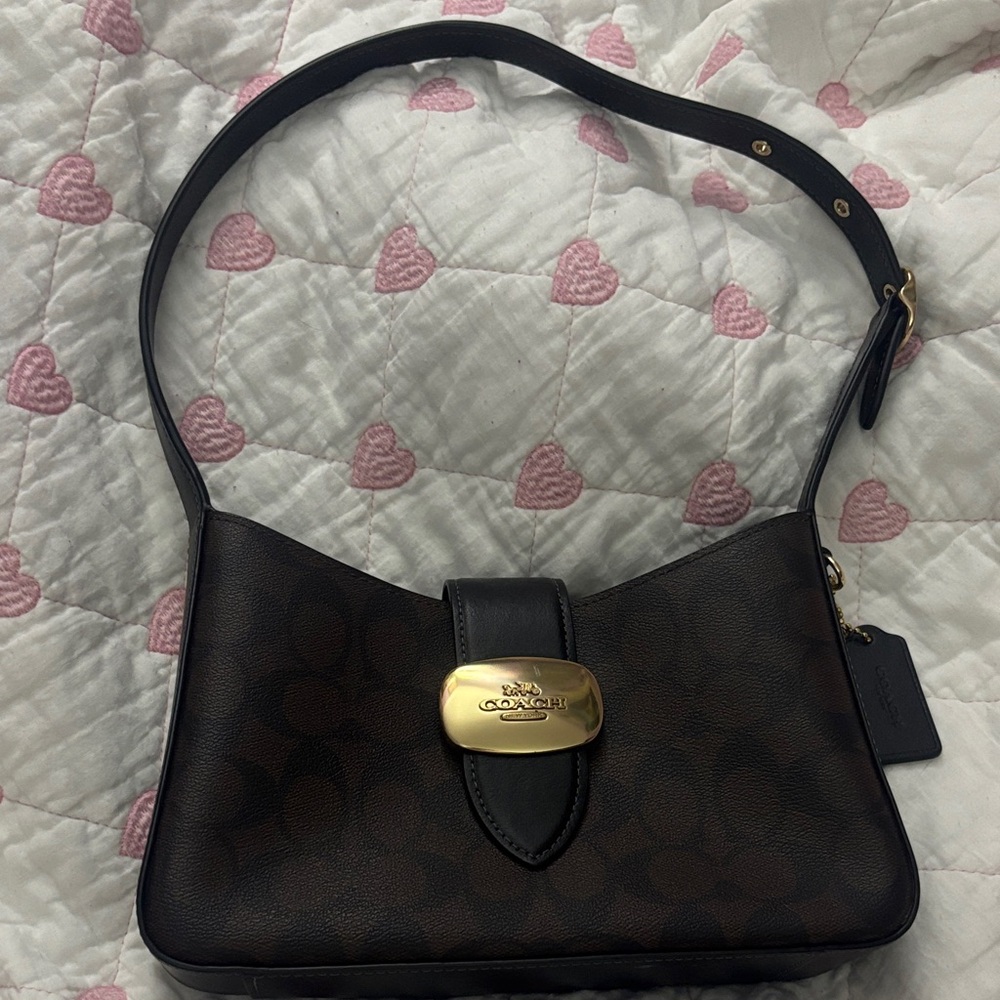 Coach Eliza Brown and Black Shoulder Bag